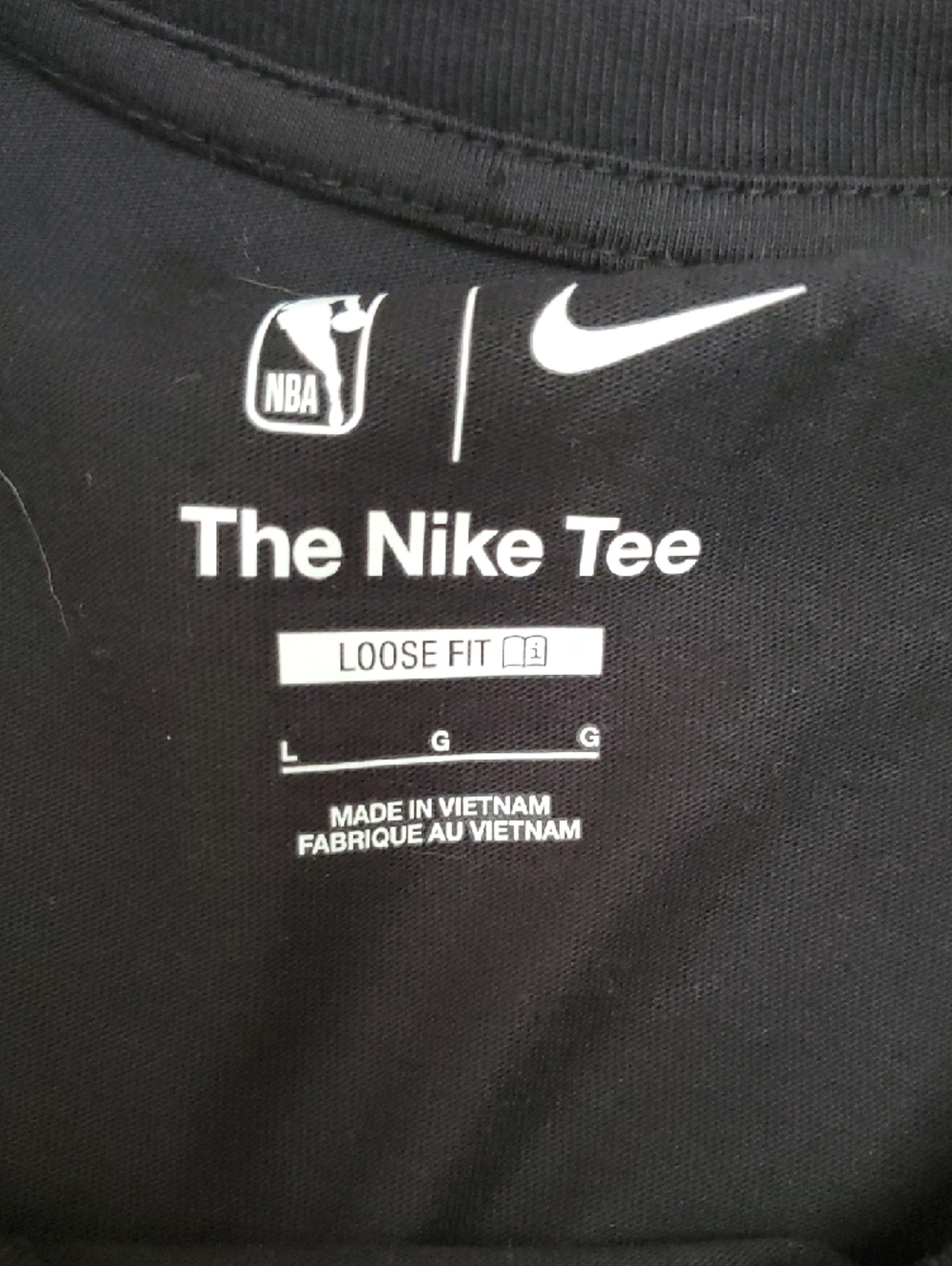 NWT Nike NBA Max 90 Los Angeles Lakers Courtside Loose Fit T-Shirt 'Black' Sz L - Picture 9 of 10